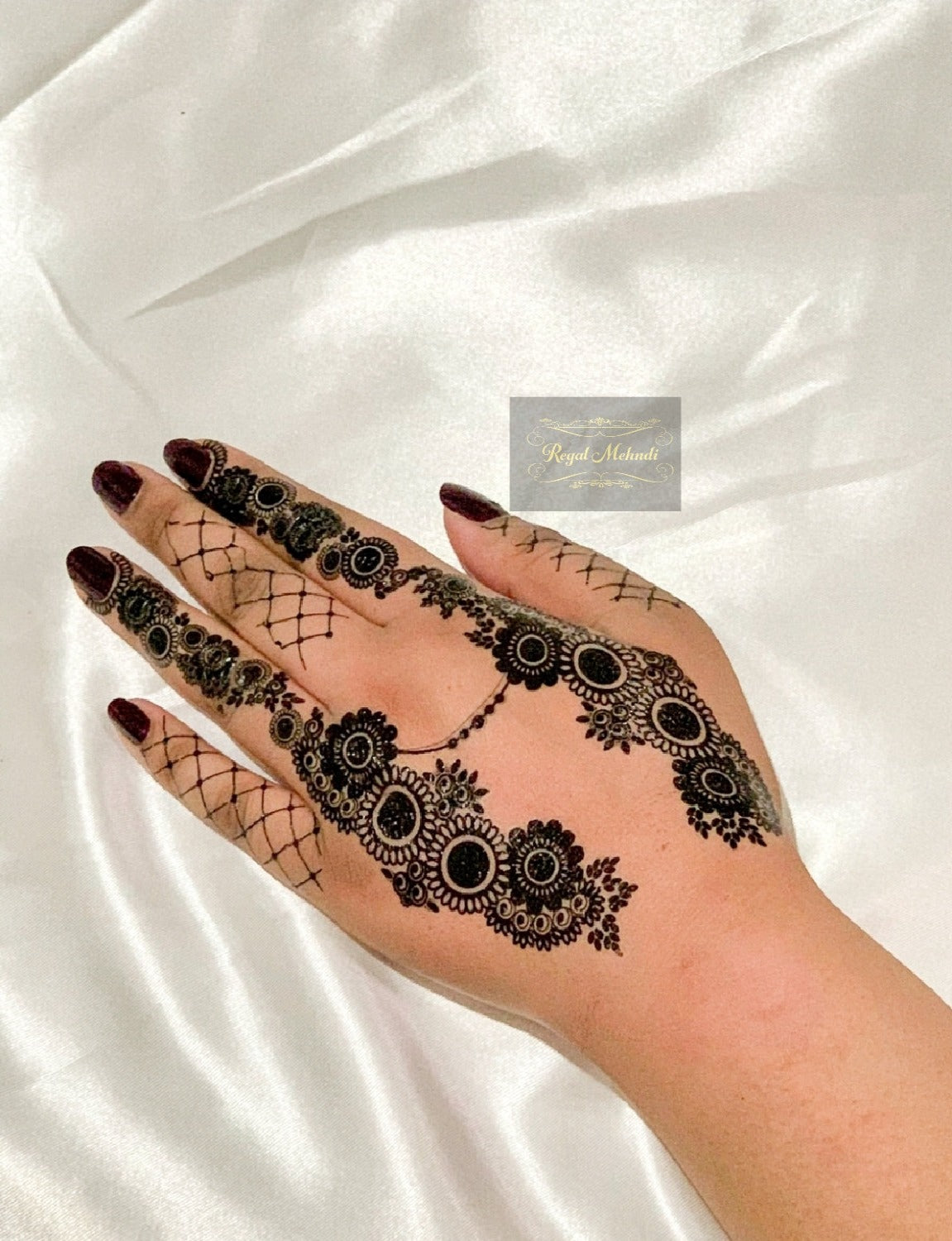Instant Henna Temporary Tattoo |  Black Henna Hand Sticker | Layla