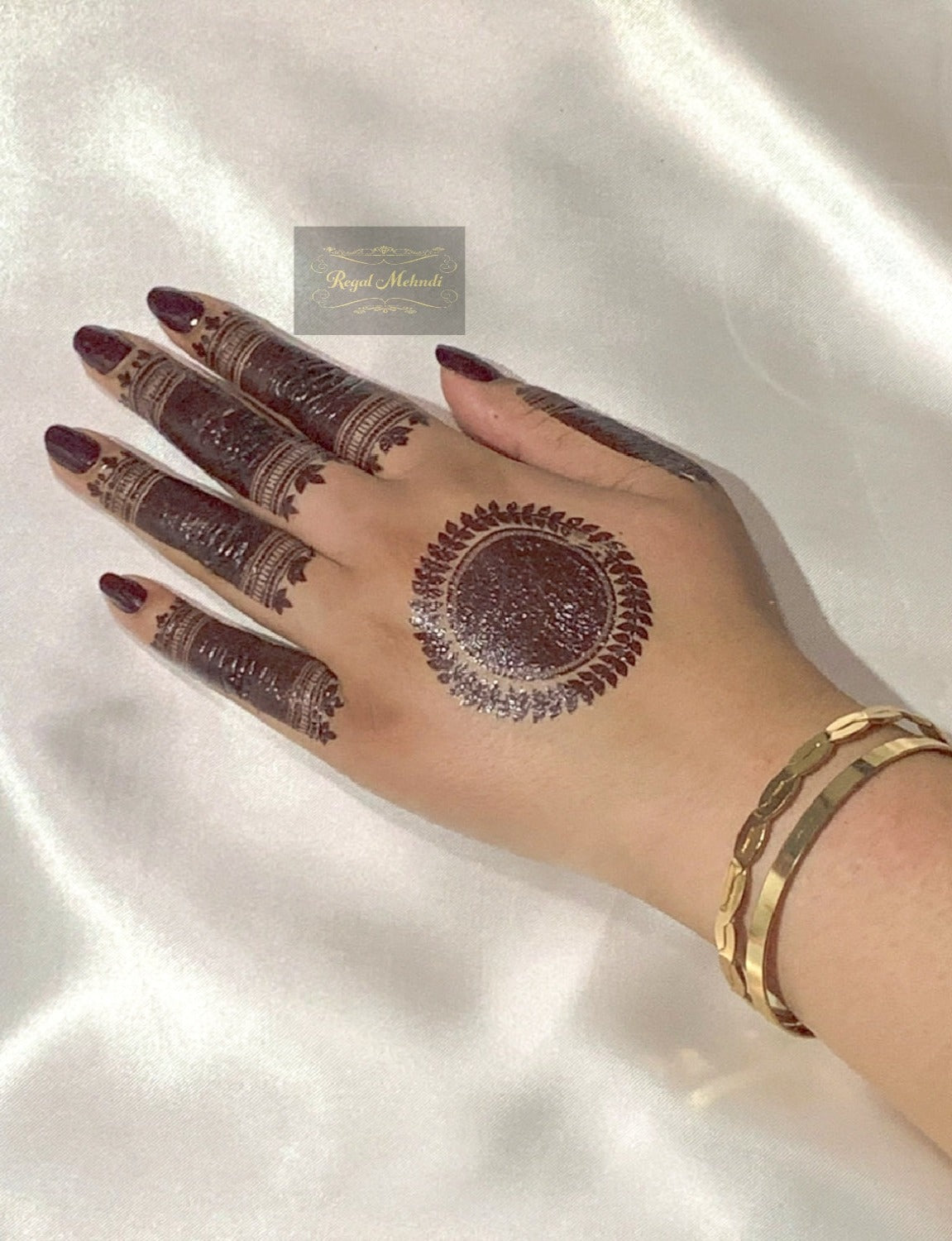 Instant Henna Temporary Tattoo | Brown Henna Hand Sticker | Avani